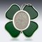 19th Century Victorian English Solid Silver and Enamel Lucky Clover Clock from Horton & Allday, 1890s 1