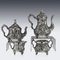 19th Century Victorian English Solid Silver Teniers Tea and Coffee Set from Daniel & Charles Houle, 1860s, Set of 4 18