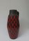 Black and Red Ceramic Fat Lava Vase from Scheurich, 1960s 4