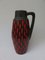 Vase Fat Lava en Céramique Noire et Rouge de Scheurich, 1960s 1