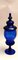 Murano Bottle Jars with Lids in Blown Blue Glass,  Set of 2 4