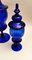 Murano Glasflaschen mit Deckel aus geblasenem blauen Glas, 2er Set 5