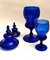 Murano Glasflaschen mit Deckel aus geblasenem blauen Glas, 2er Set 14