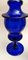 Murano Bottle Jars with Lids in Blown Blue Glass,  Set of 2 8