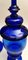 Murano Bottle Jars with Lids in Blown Blue Glass,  Set of 2 7