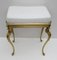 Mid-Century Brass and Acrylic Glass Stool, 1950s 1