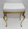 Mid-Century Brass and Acrylic Glass Stool, 1950s 1