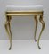 Mid-Century Brass and Acrylic Glass Stool, 1950s 4