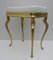 Mid-Century Brass and Acrylic Glass Stool, 1950s 2