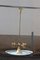 Lámpara de araña italiana redonda de latón y vidrio esmerilado, años 50, Imagen 12