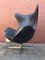 Schwarzer Egg Chair aus Leder von Arne Jacobsen für Fritz Hansen, 1960er 3