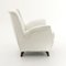 Fauteuil en Velours Blanc, Italie, 1950s 7