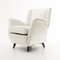 Italian White Velvet Armchair, 1950s 3