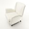 Italian White Velvet Armchair, 1950s 4