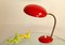 Mid-Century Italian Red Dalia Table Lamp, 1950s 1
