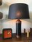 Lámpara de mesa escandinava Mid-Century de cuero y teca, años 50, Imagen 3