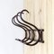 Antique Curved Oak Wall Coat Rack, Imagen 1