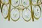 Mid-Century Hollywood Regency Style Crystal Glass and Brass Plated Chandelier from Palwa, 1960s 5