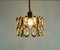 Mid-Century Hollywood Regency Style Crystal Glass and Brass Plated Chandelier from Palwa, 1960s, Immagine 4