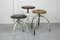 Vintage Industrial Adjustable Swivel Stools, Set of 3, Image 14