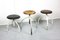 Vintage Industrial Adjustable Swivel Stools, Set of 3 2