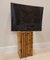 Vintage Bamboo Bronze and Black Patent Leather Table Lamp in the Style of Maison Jansen 4