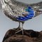 Antique Japanese Solid Silver and Enamel Pigeon Models on a Stand by Hasegawa Issei, 1890s, Image 5