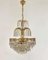 Mid-Century Metal and Glass 6-Light Chandelier, 1950s 1