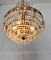 Mid-Century Metal and Glass 6-Light Chandelier, 1950s 12