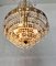 Mid-Century Metal and Glass 6-Light Chandelier, 1950s, Image 12