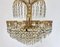 Mid-Century Metal and Glass 6-Light Chandelier, 1950s, Image 4