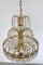 Mid-Century Metal and Glass 6-Light Chandelier, 1950s 2