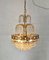 Mid-Century Metal and Glass 6-Light Chandelier, 1950s 7