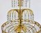 Mid-Century Metal and Glass 6-Light Chandelier, 1950s 3