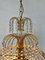 Mid-Century Metal and Glass 6-Light Chandelier, 1950s 10