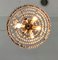 Mid-Century Metal and Glass 6-Light Chandelier, 1950s 11