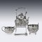 Antique Japanese Solid Silver Tea Set from Konoike, 1900s, Set of 4 6