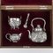 Antique Japanese Solid Silver Tea Set from Konoike, 1900s, Set of 4 2