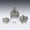 Antique Japanese Solid Silver Tea Set from Konoike, 1900s, Set of 4 5