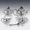 Antique Japanese Solid Silver Tea Set from Samurai Shokai, 1900s, Set of 5 5