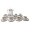 Art Deco White Coffee and Tea Set, 1930s, Set of 12 1