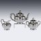 Antique Chinese Solid Silver Tea Set on Tray, 1910s, Set of 4 8