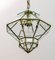 Antique Art Nouveau Style Brass and Beveled Glass Ceiling Lamp by Adolf Loos for Knize, 1900s, Image 2