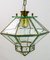 Antique Art Nouveau Style Brass and Beveled Glass Ceiling Lamp by Adolf Loos for Knize, 1900s 8