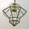 Antique Art Nouveau Style Brass and Beveled Glass Ceiling Lamp by Adolf Loos for Knize, 1900s 6