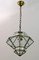 Antique Art Nouveau Style Brass and Beveled Glass Ceiling Lamp by Adolf Loos for Knize, 1900s 1