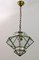 Antique Art Nouveau Style Brass and Beveled Glass Ceiling Lamp by Adolf Loos for Knize, 1900s, Image 1