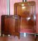 Art Deco Italian Mahogany and brass Frieze Twin Beds, 1920s, Set of 2 2