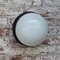 Vintage Industrial White Opaline Glass and Bakelite Ceiling Lamp, Image 8
