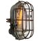 Vintage Industrial Gray Metal and Clear Glass Sconce 2